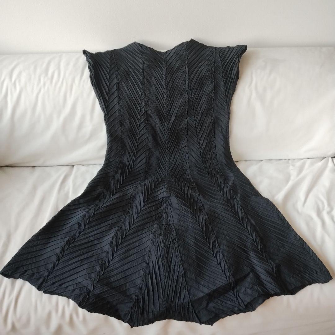 issey miyake ワンピース　ブラック　個性的