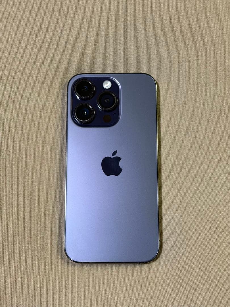 iPhone 14 Pro 256GB ディープパープル／画面割れ／ジャンク品