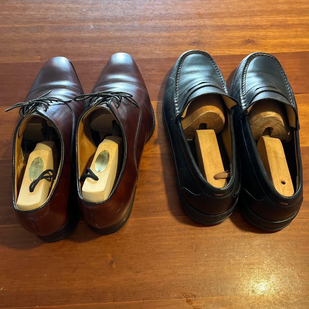 コールハーンのブラックローファーとREGALのドレスシューズ2足セット　26.5