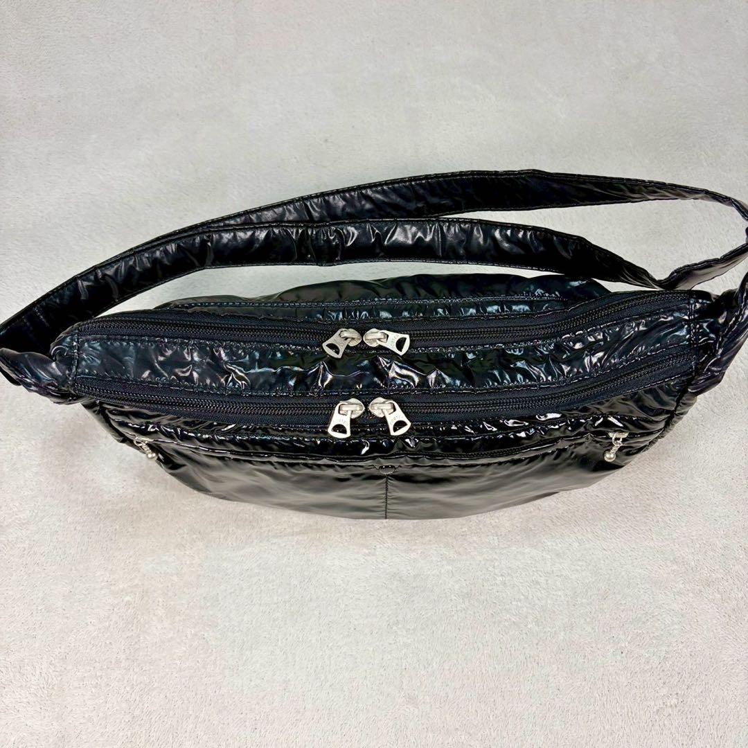 【美品✨】廃盤ポーターガール ボンボン ショルダーバッグ ハーフムーン　ナイロン