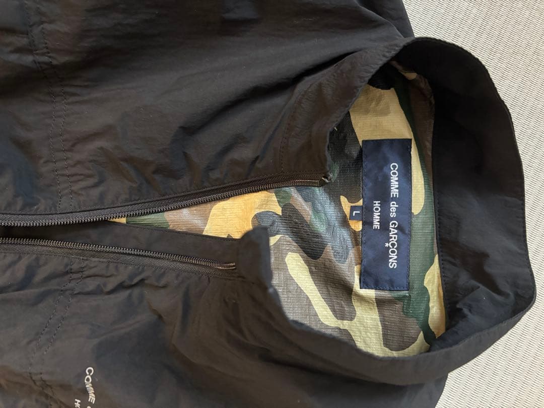 コムデギャルソンオム ブラック ナイロン ベスト 24ss