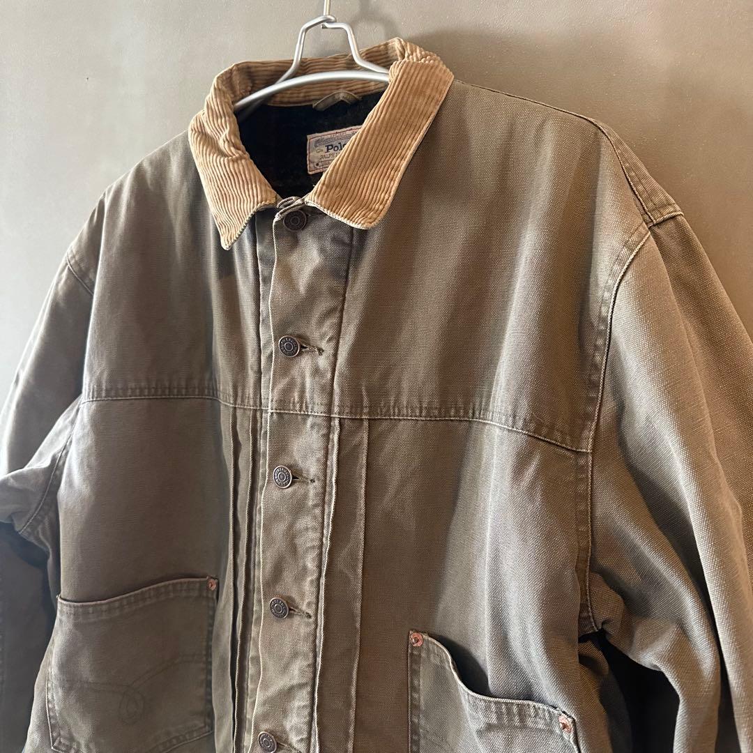 超希少 90s ラルフローレン ダックデニムトラッカー 裏ブランケット 2nd