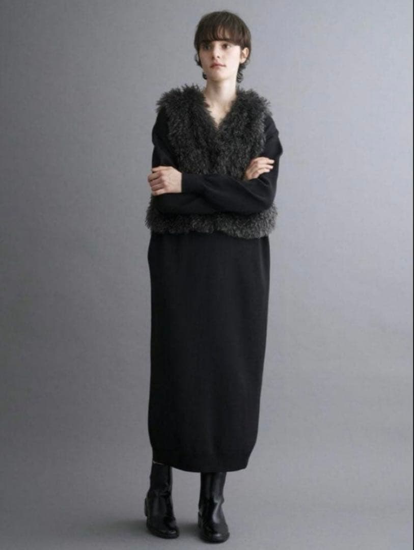 スリードッツ♡ウェイビーファーショートジレ