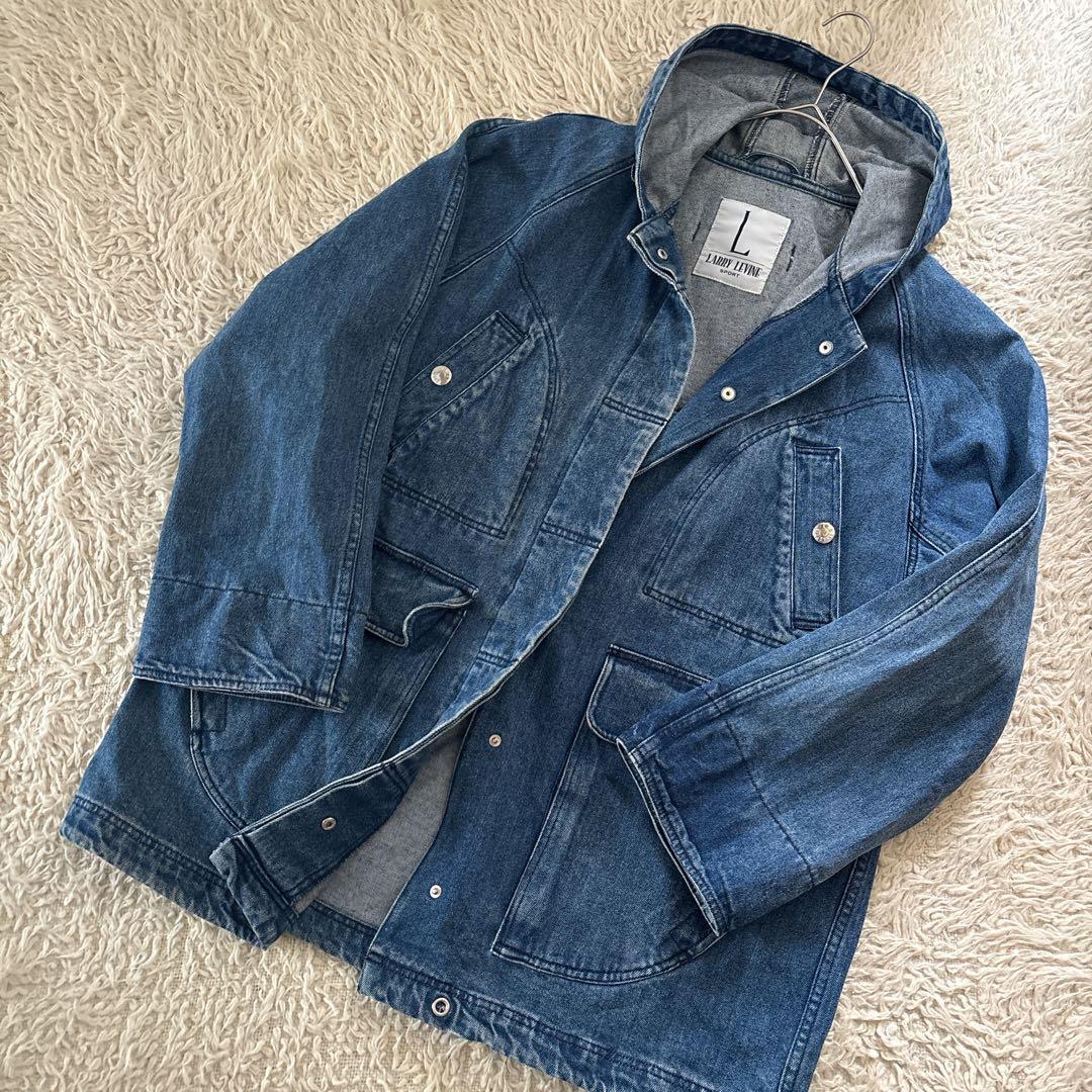９０s 古着　ヴィンテージ　色褪せ　ブルー デニムジャケット パーカー