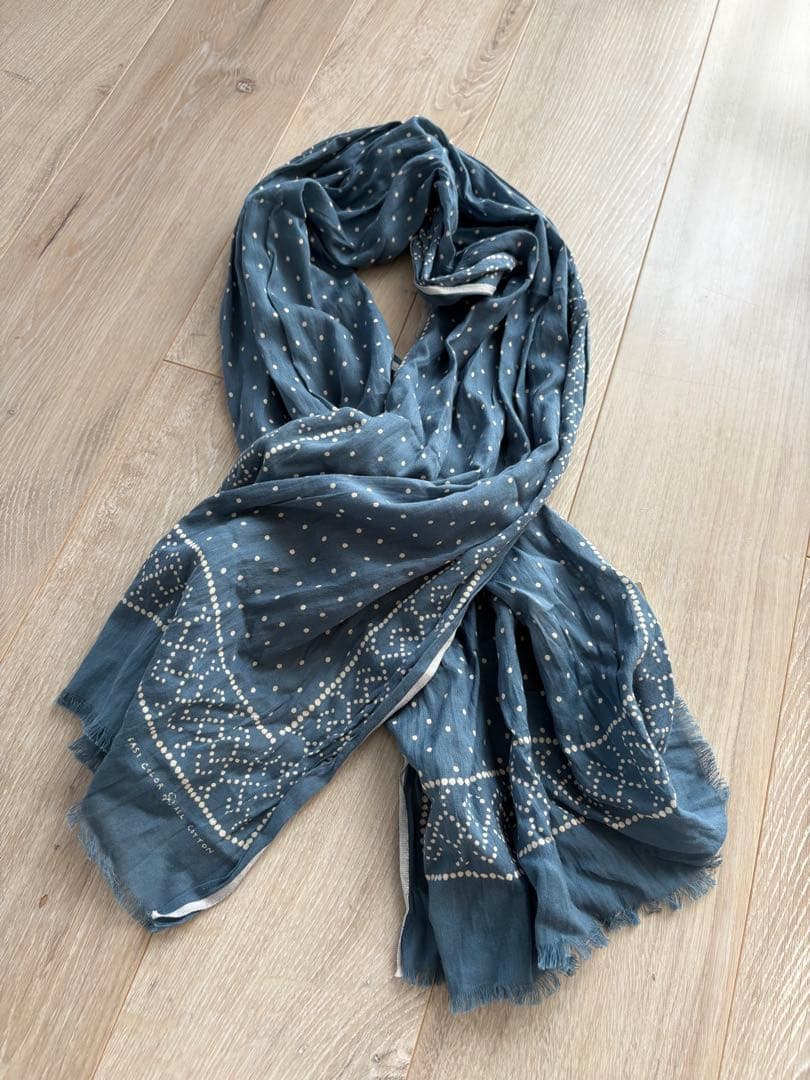 RRL　dot stole インディゴブルー