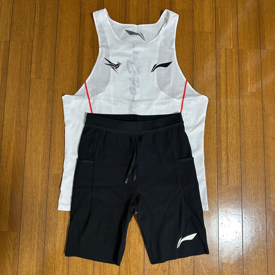 Li-Ning 競技用シングレット＆タイツ 上下セット Mサイズ