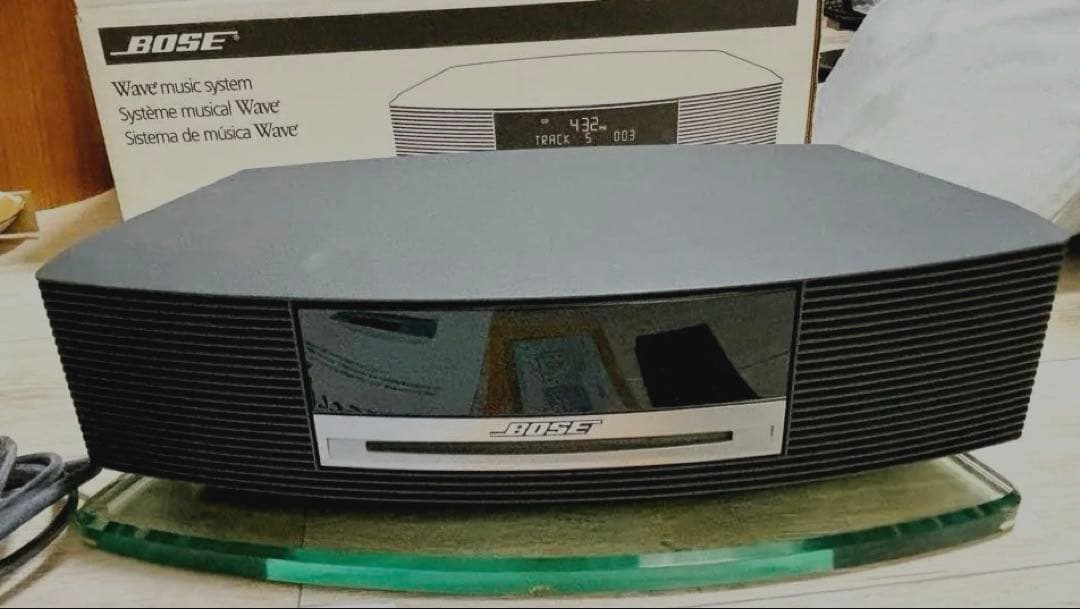 BOSE Wave music system BLACK ガラス台座付 ジャンク