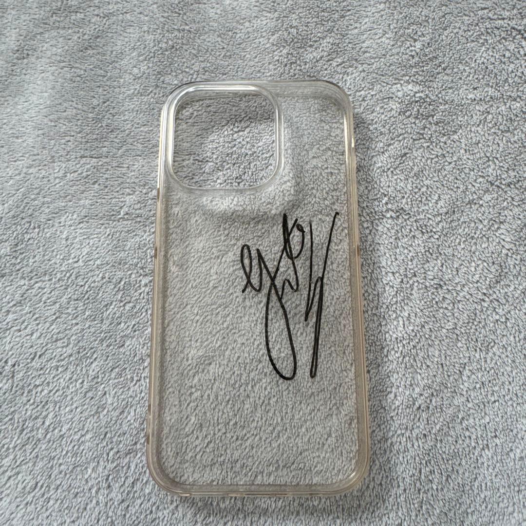 ヤングスキニー かやゆー サイン入り iPhone 15pro クリアケース