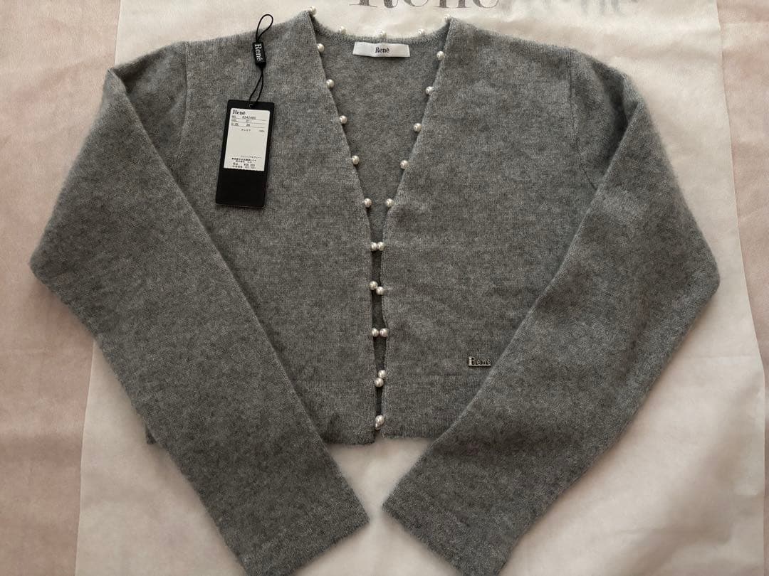 Rene カシミヤボレロ　36 グレー　新品本日25日のみお値下げ