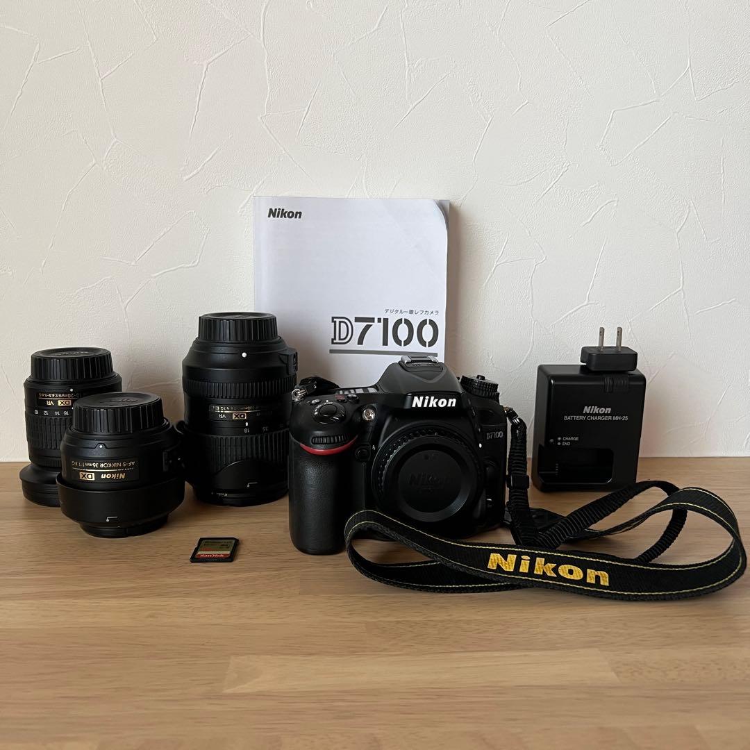 NikonD7100 18-300ズーム、35mm単焦点、10-20超広角セット