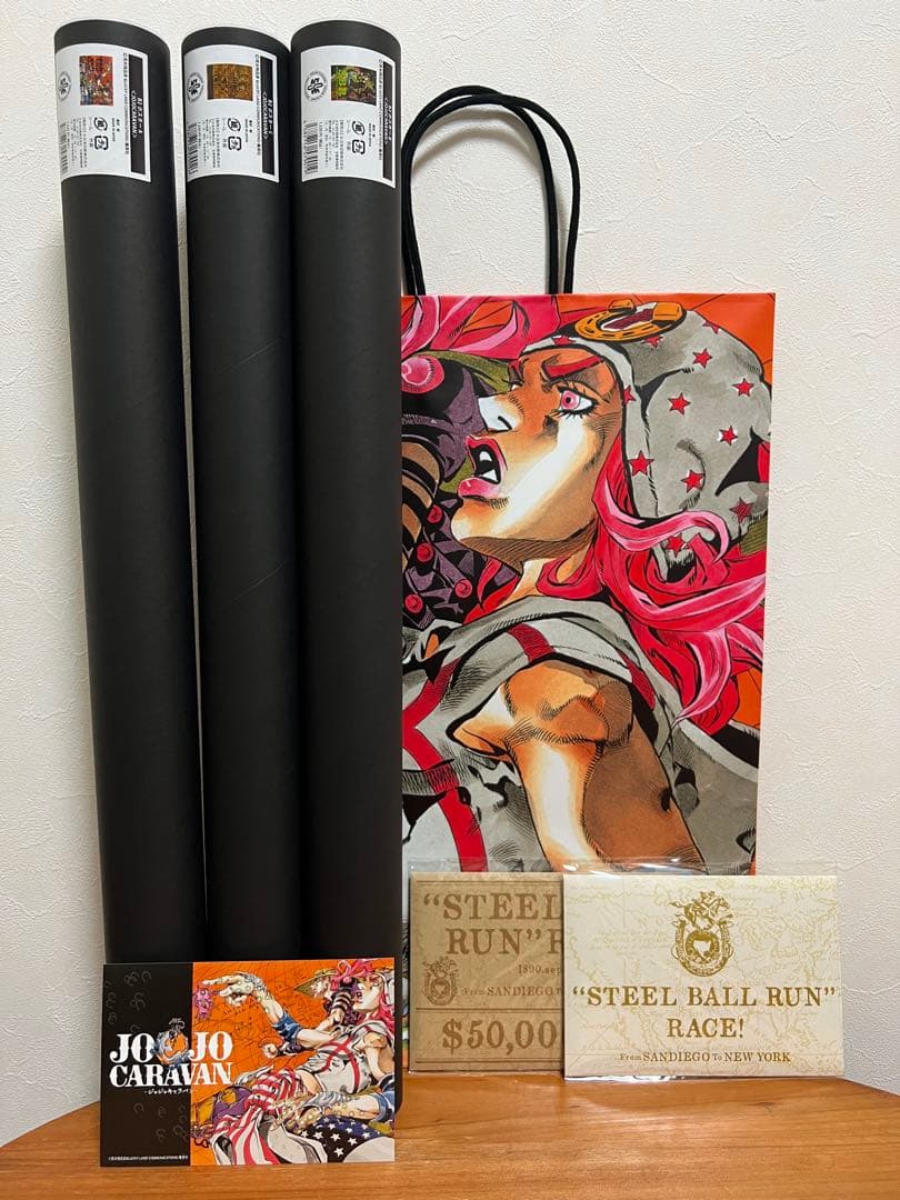 ジョジョキャラバン限定グッズセット（ポスター 、ポストカード、ショッパー）