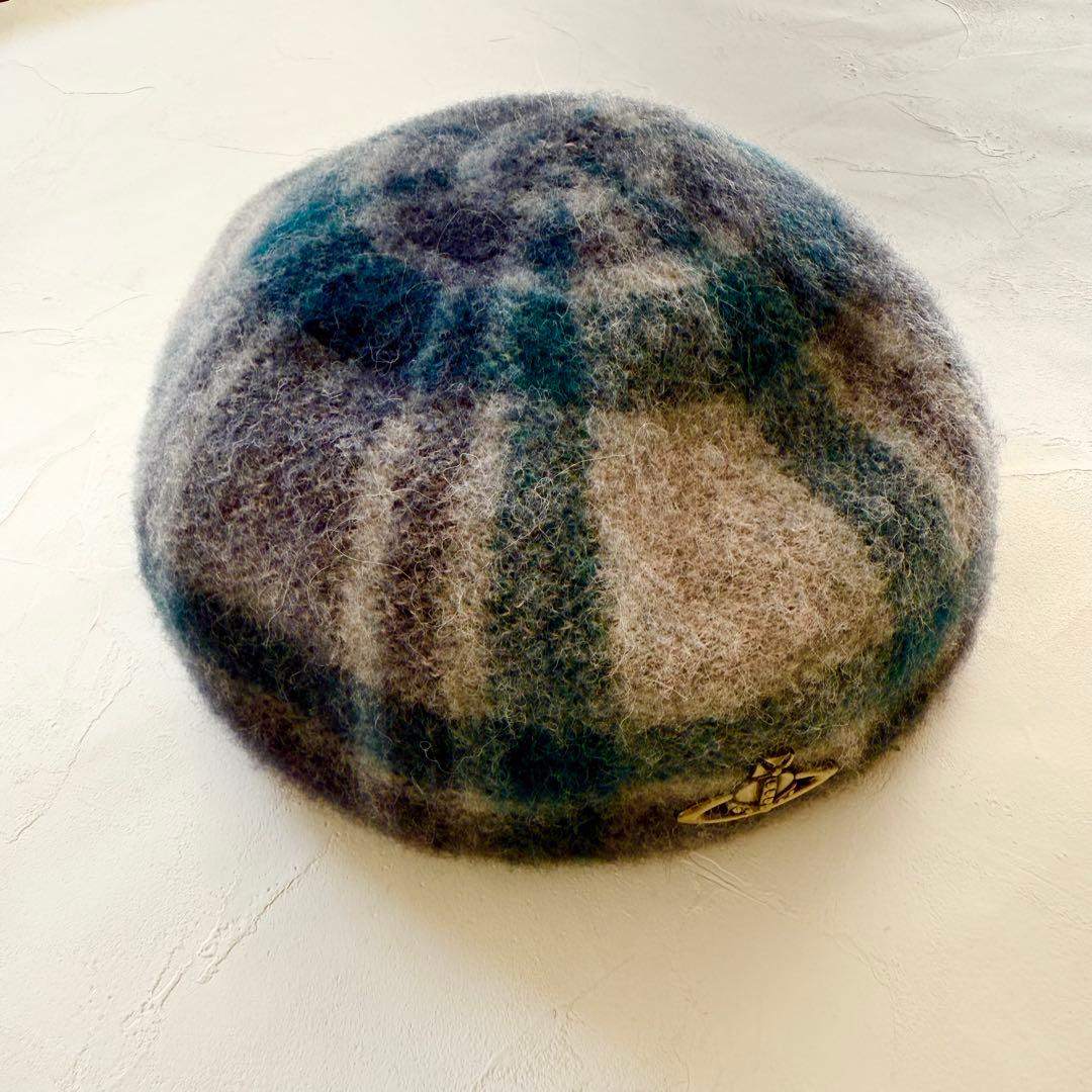 【良品】ヴィヴィアンウエストウッド　ベレー帽　アルパカ　ウール　ゴールドオーブ