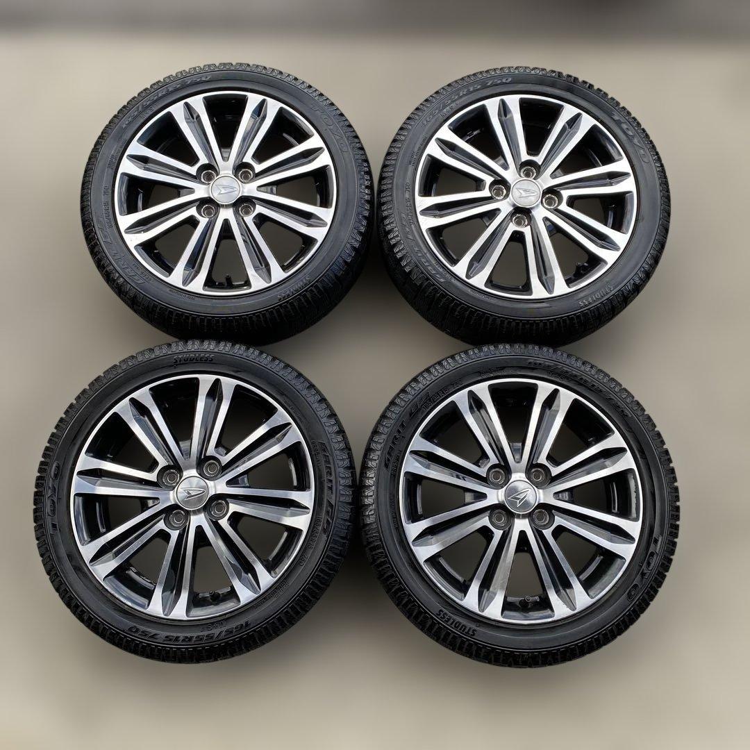 中古バリ溝トーヨースタッドレスセット165/55R15 ウェイク、タント