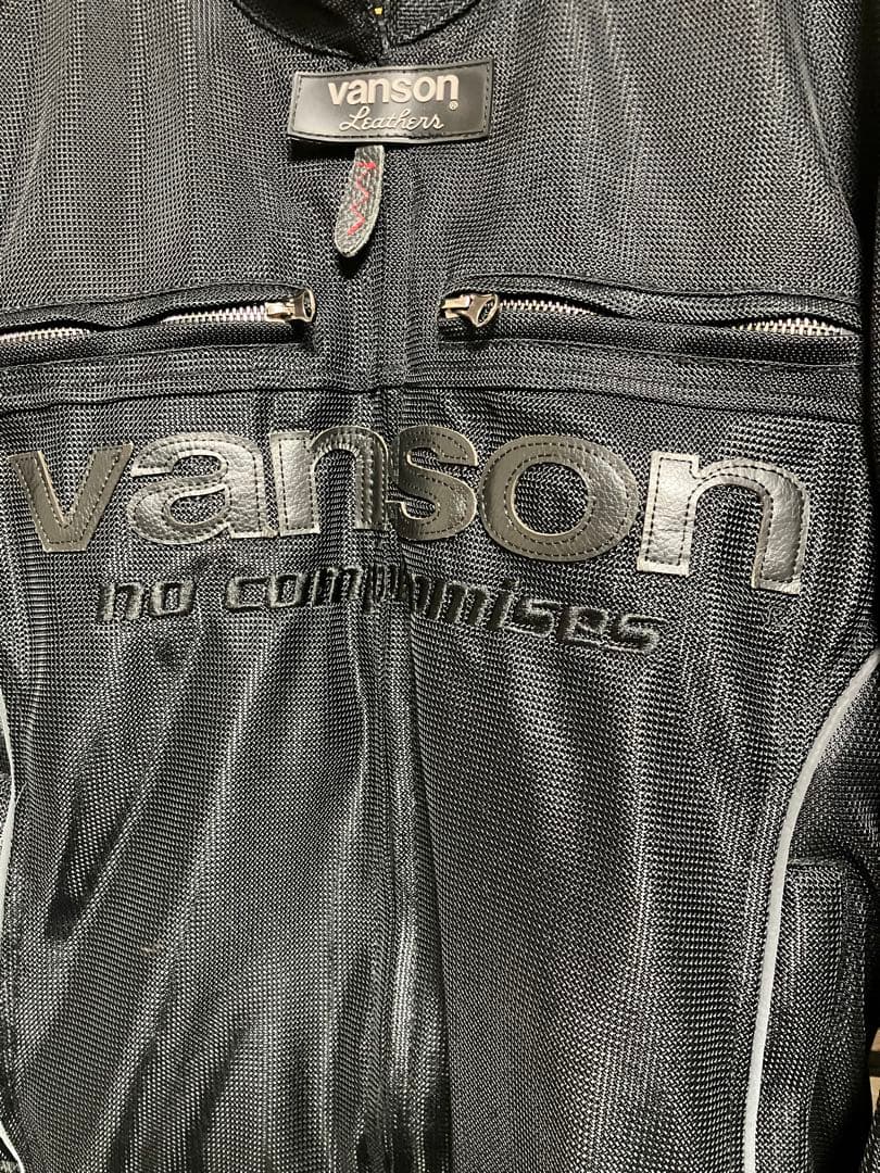 vanson ブラックジャケット メッシュLサイズ