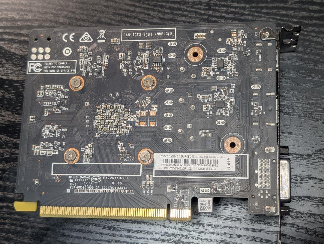 グラフィックボード・グラボ・ビデオカード ZOTAC GAMING GeForce GTX 1650 OC GDDR6