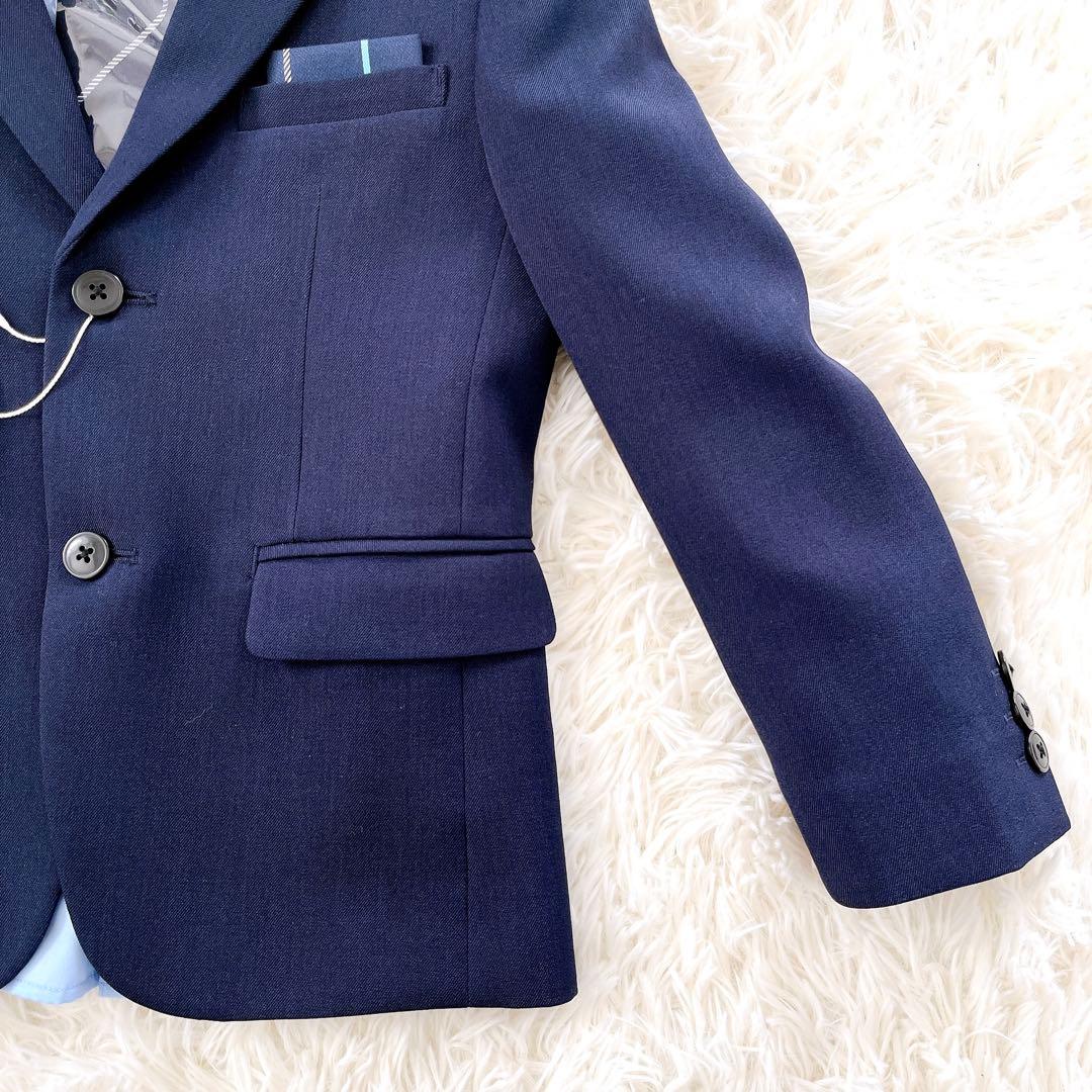 120cm⭐︎フォーマル　4点セット　男の子　ネイビー　新品　入学式　スーツ　水色