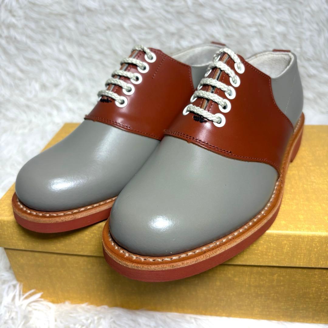 【未使用品】REGAL リーガル 2452 プレーントゥ 羽根 サドルシューズ