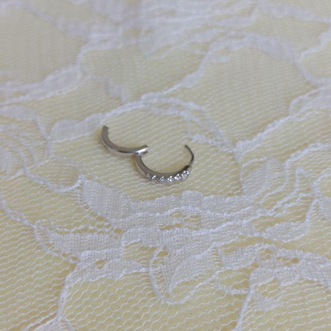 【TAKE-UP】K14WG ダイヤフ－プ 　ピアス(片耳)