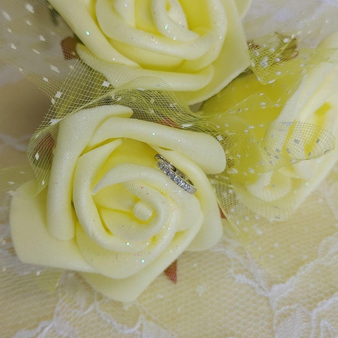 【TAKE-UP】K14WG ダイヤフ－プ 　ピアス(片耳)