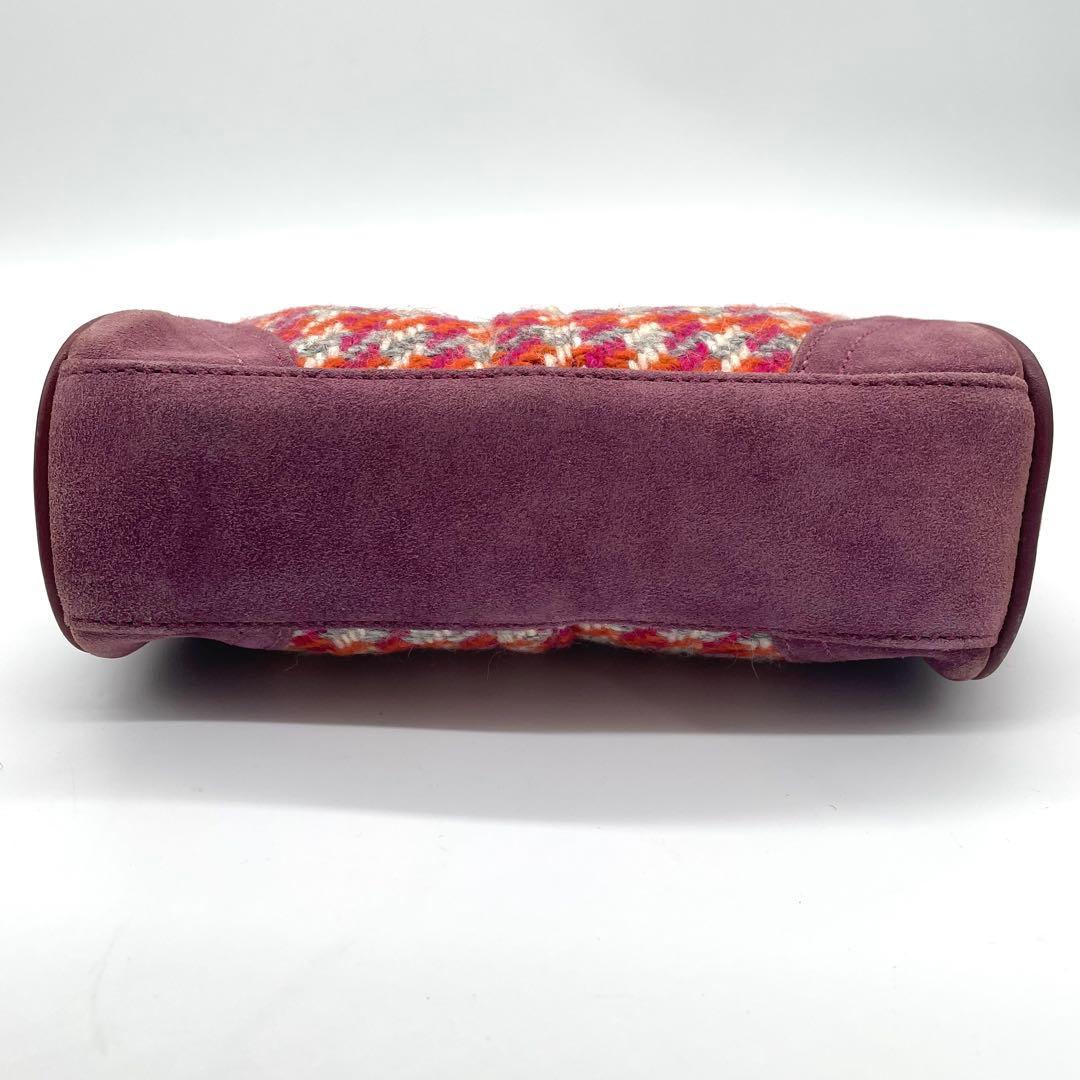 バッグ Coach handbag with clasp turnlock tweed