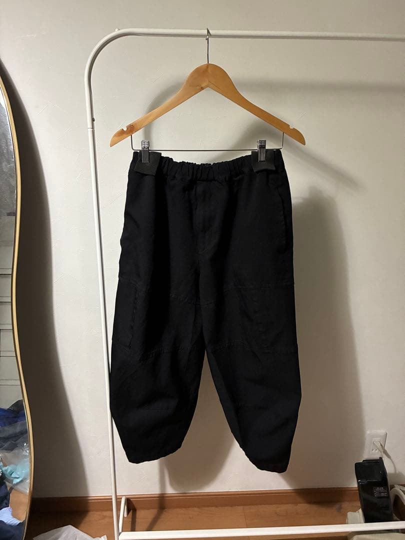 BLACK COMME des GARCONS ポリエステルクロップドパンツ