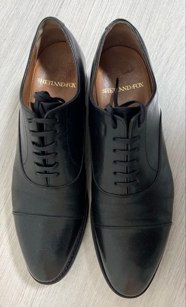 シェットランドフォックス 011F ケンジントン2 ストレートチップ ブラック