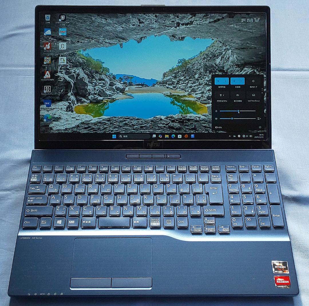 Windowsノート本体 LIFEBOOK AH50/F1 Ryzen 7/NVMe512G/16G/BR