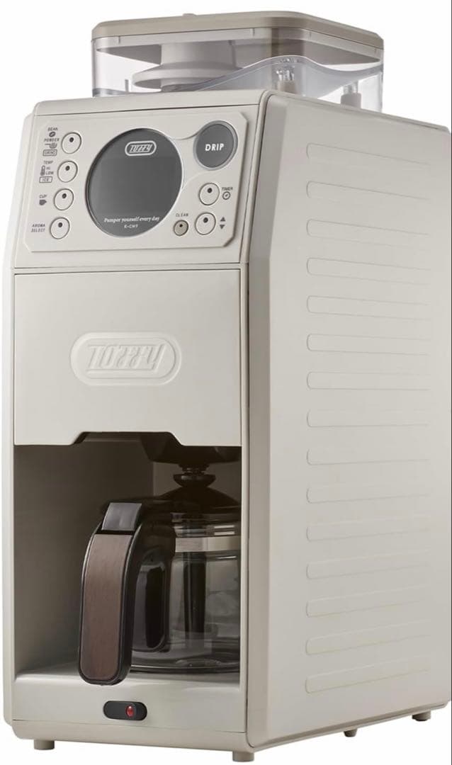 【新品未開封】Toffy全自動ミル付コーヒーメーカー K-CM9 グレージュ
