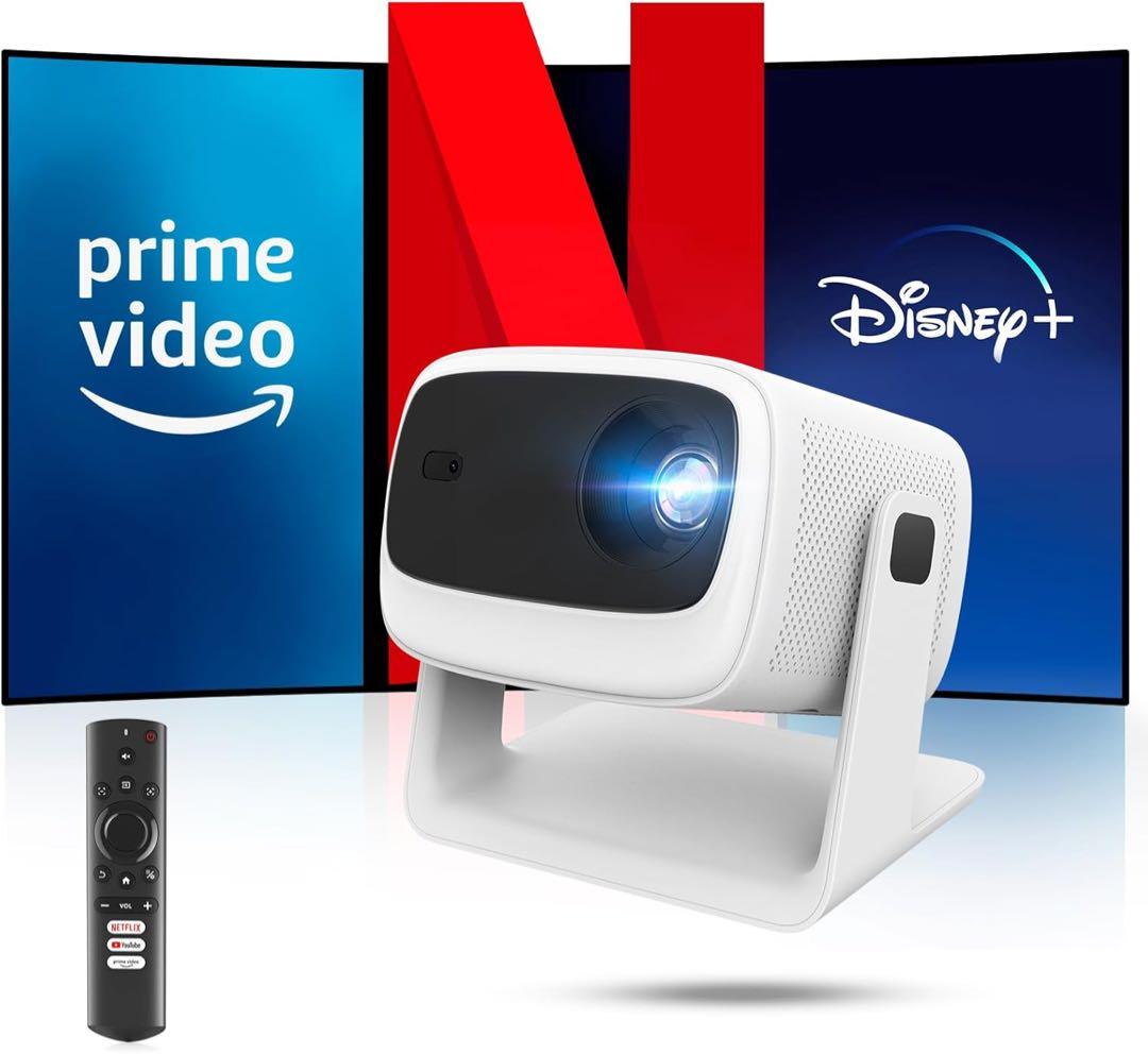 プロジェクター 家庭用 Netflix対応 天井投影 ドルビー4K対応 自動補正