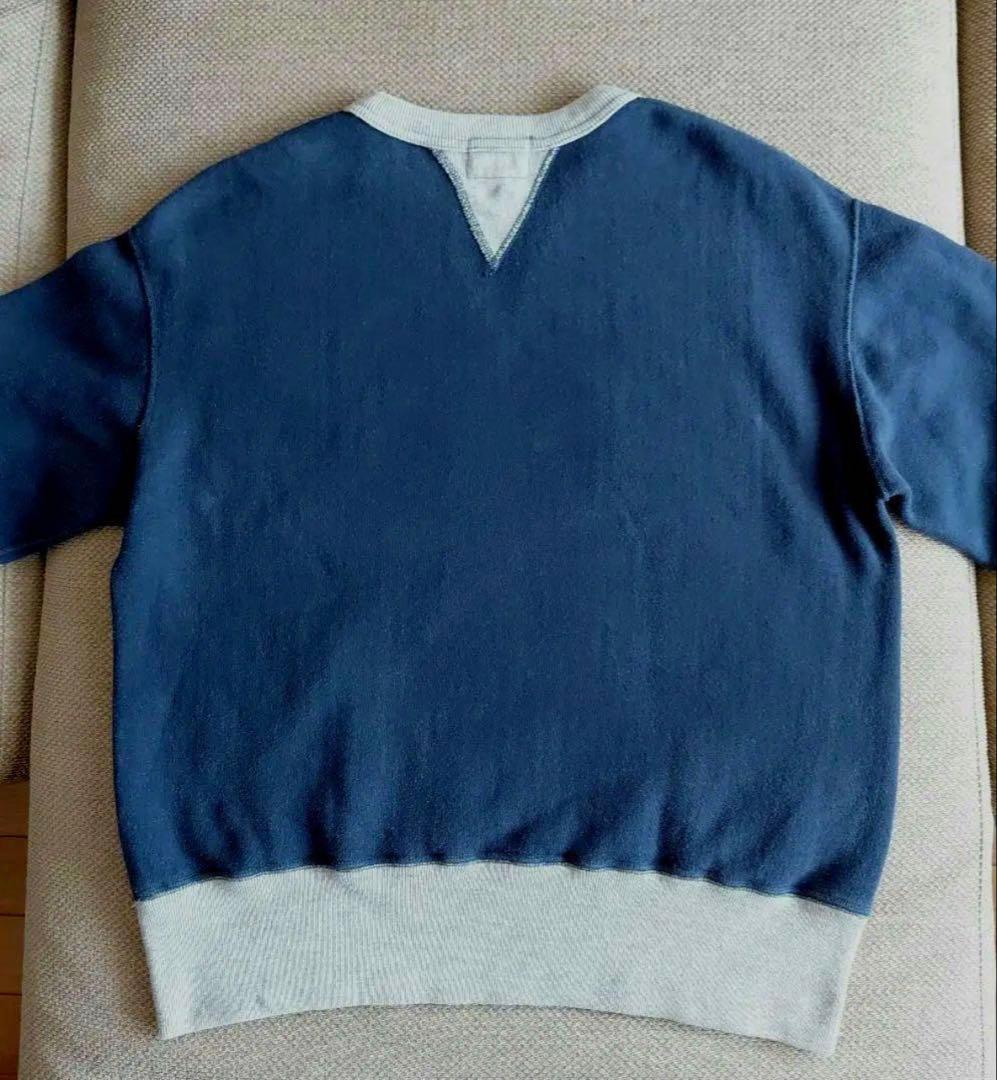 PHERROW’S フェローズ　スウェット プルオーバー　ネイビー × グレー