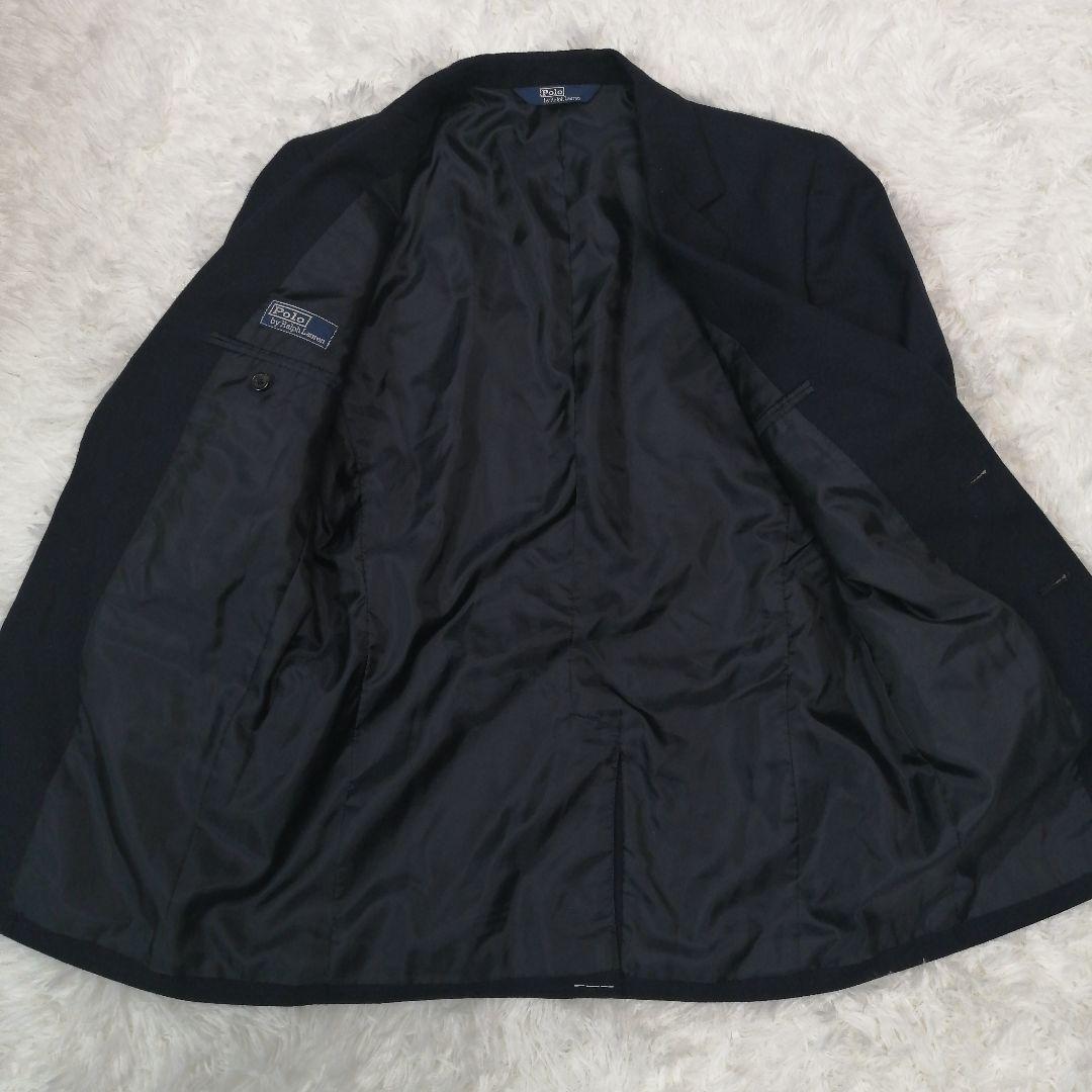 【未使用品】ポロバイラルフローレン 紺ブレ ウールジャケット 金ボタン ネイビー