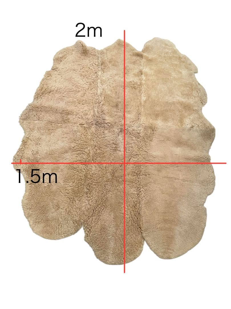 も*ち様 希少】オーストラリア産 高級リアルムートンラグ 天然羊毛 2m×1.5