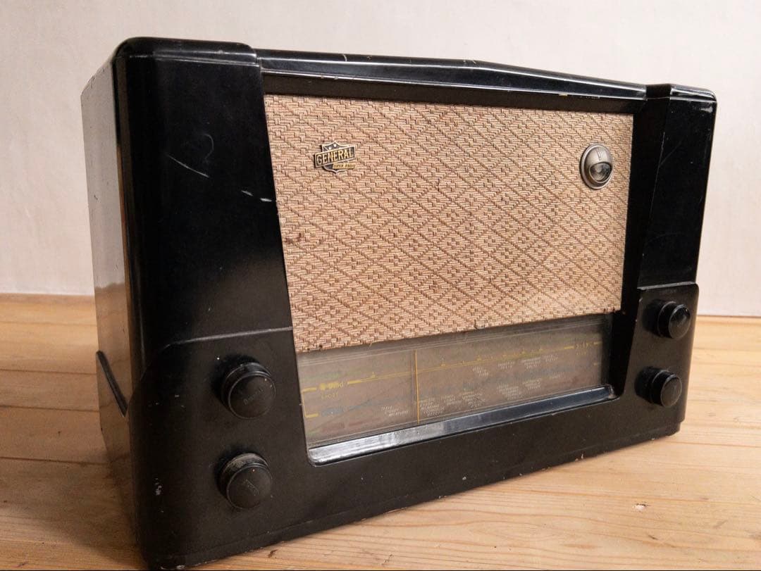 真空管ラジオ　ゼネラル　昭和初期　古道具　ビンテージ　アンティーク　レトロ