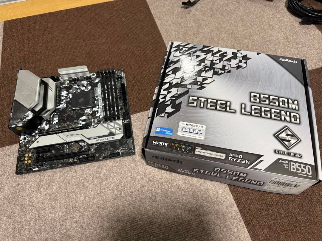 【動作確認美品】ASRock B550M STEEL LEGEND マザーボード
