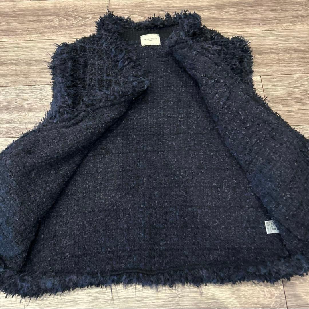 ユナイテッドアローズ ミックスチェックツイードニットベスト