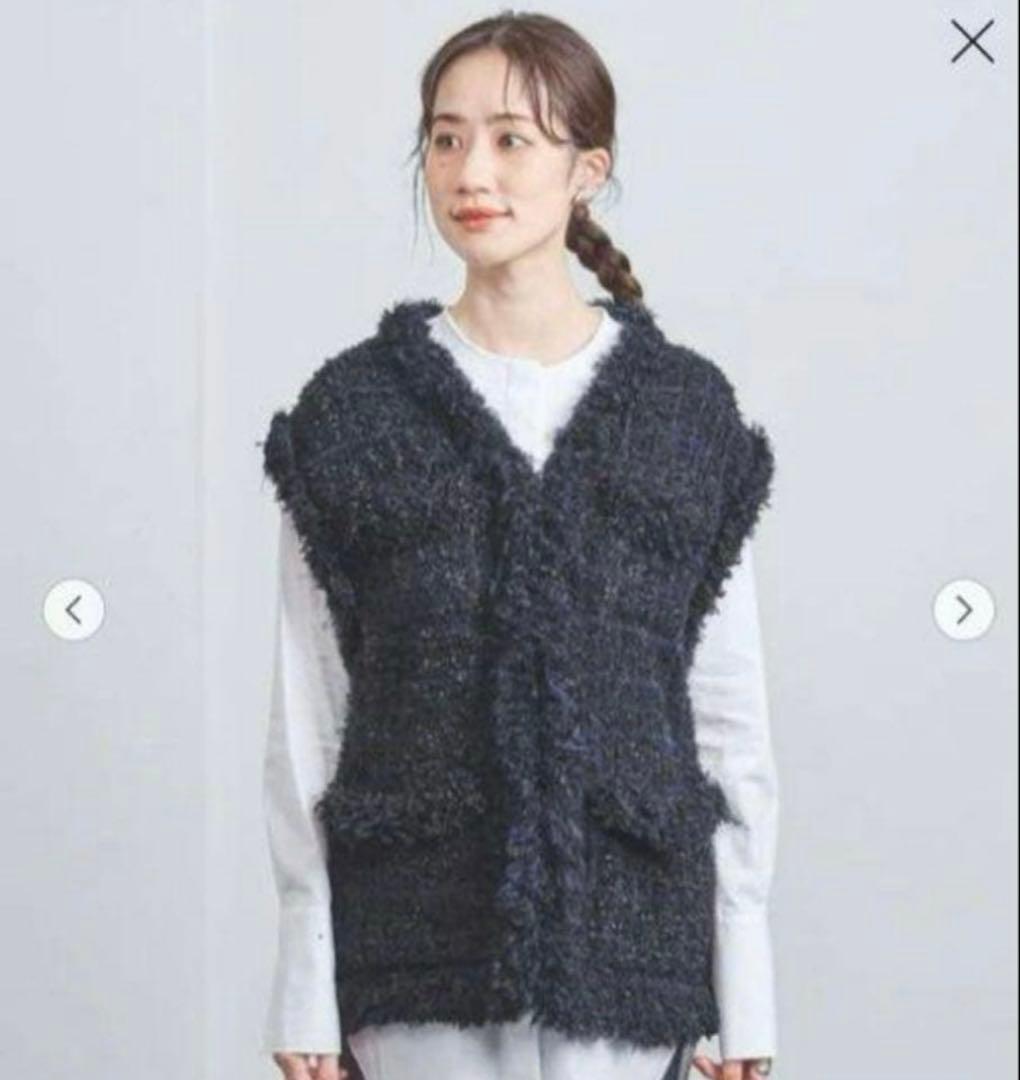 ユナイテッドアローズ ミックスチェックツイードニットベスト