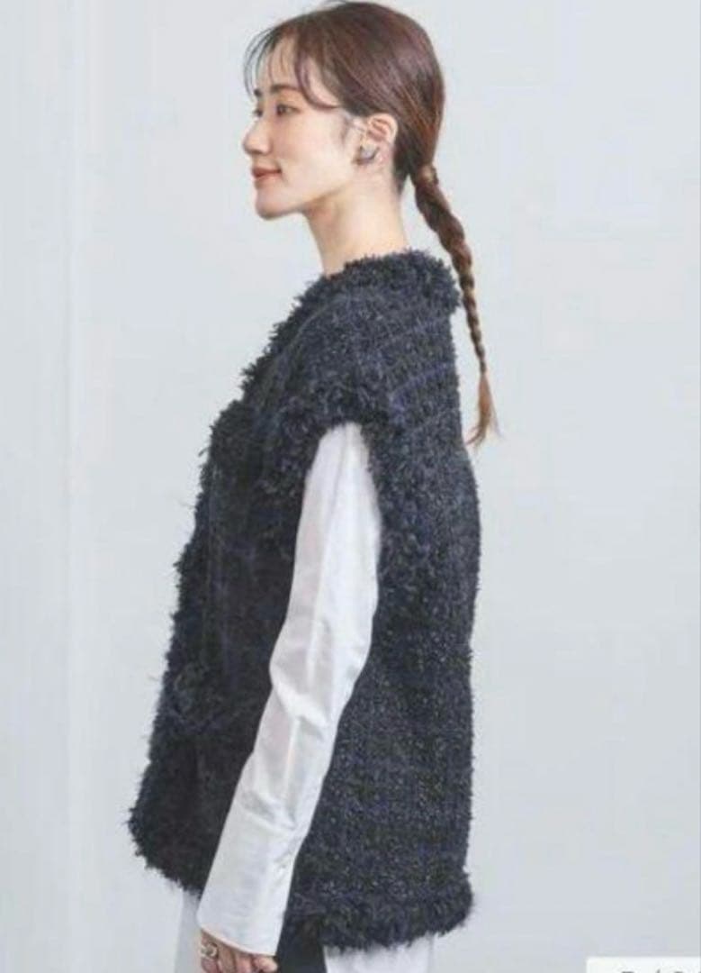 ユナイテッドアローズ ミックスチェックツイードニットベスト