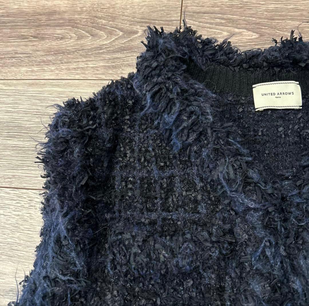 ユナイテッドアローズ ミックスチェックツイードニットベスト