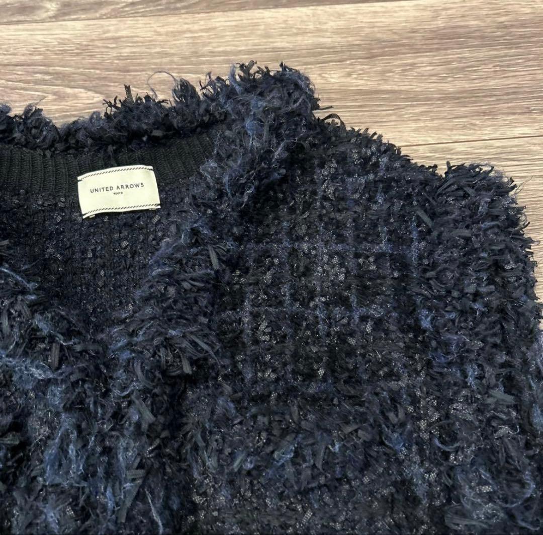 ユナイテッドアローズ ミックスチェックツイードニットベスト