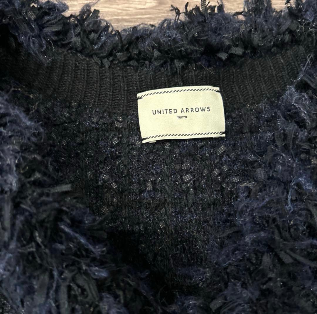 ユナイテッドアローズ ミックスチェックツイードニットベスト