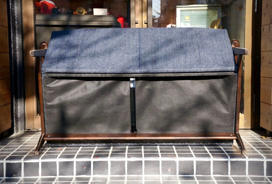 【カリモク60】 Kチェア デニムソファ 岡山産セルビッチデニムリメイクモデル