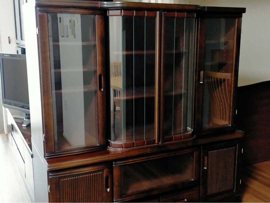 レトロ・アンティーク⭐︎ガラス扉食器棚