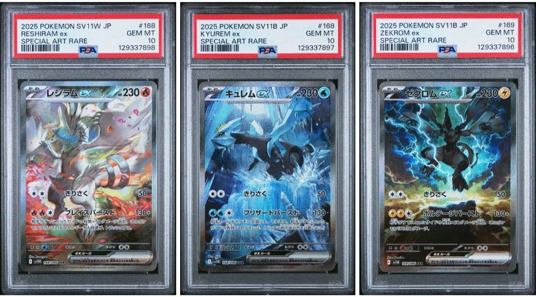 ゼクロムex キュレムex レシラムex sar psa10 3連番