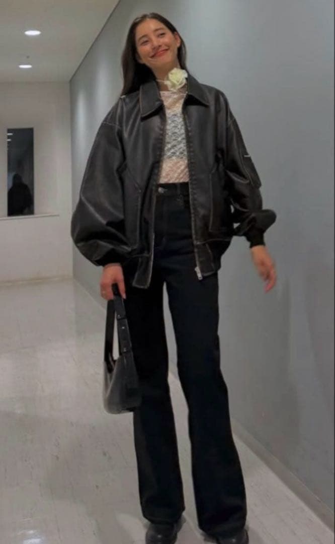 SLY レザーブルゾン