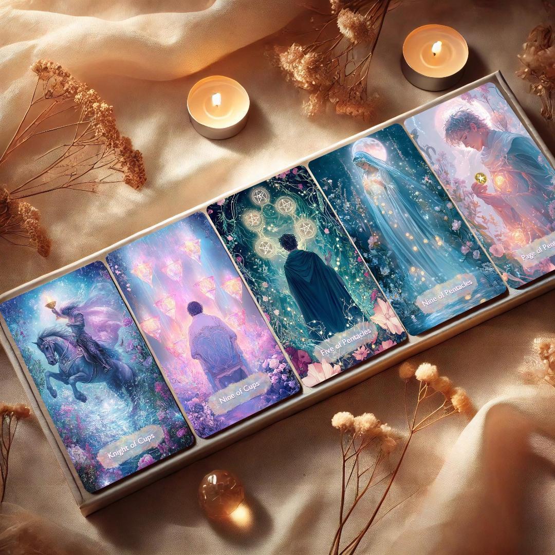 希少✨金縁ver入荷1点のみ✨超美麗イラスト✨神秘的な異世界ファンタジータロット