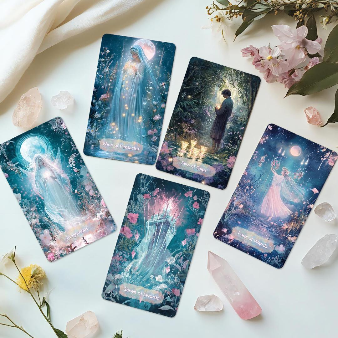 希少✨金縁ver入荷1点のみ✨超美麗イラスト✨神秘的な異世界ファンタジータロット