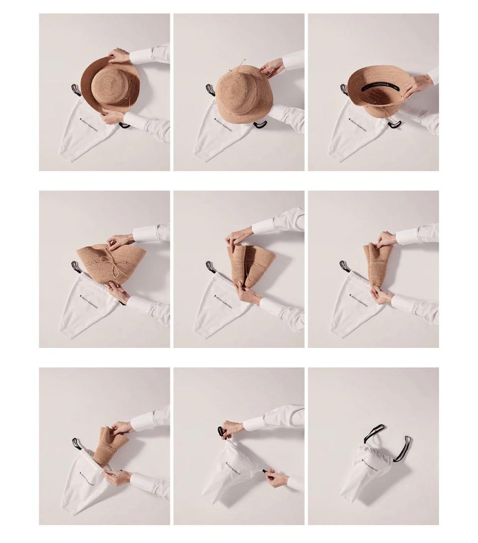 HELEN KAMINSKI ヘレンカミンスキー ラフィアハット グレージュ