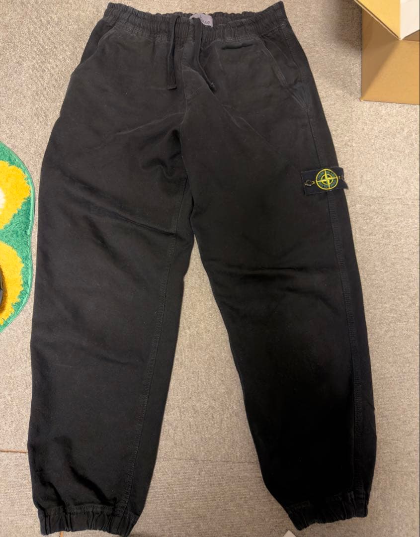 STONE  ブラックカーゴワイドパンツ