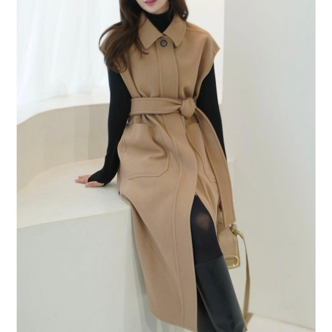 【heyon】rever gilet coat \