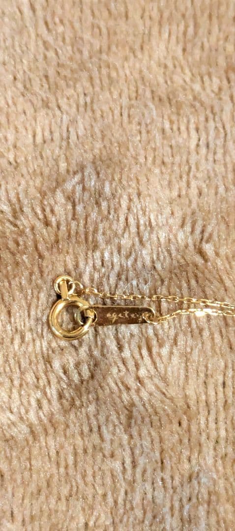 agate アガット　k18 ダイヤモンド　ネックレス　0.05ct 磨き直し済